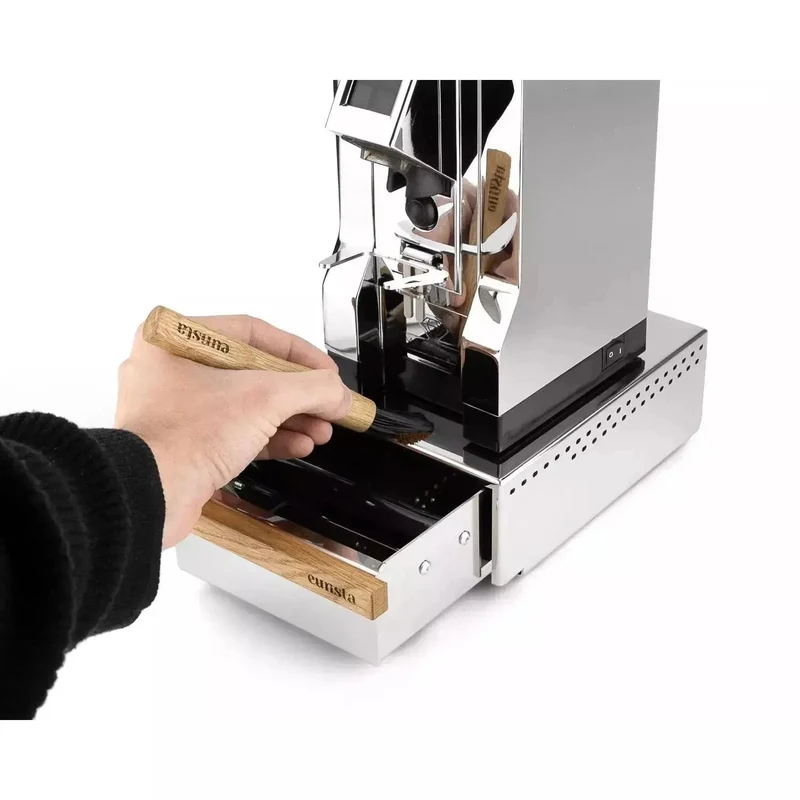 Barista Pinsel - Eurista Brush - Fester Bürstenkopf Nussbaum Olive Eiche Schwarz