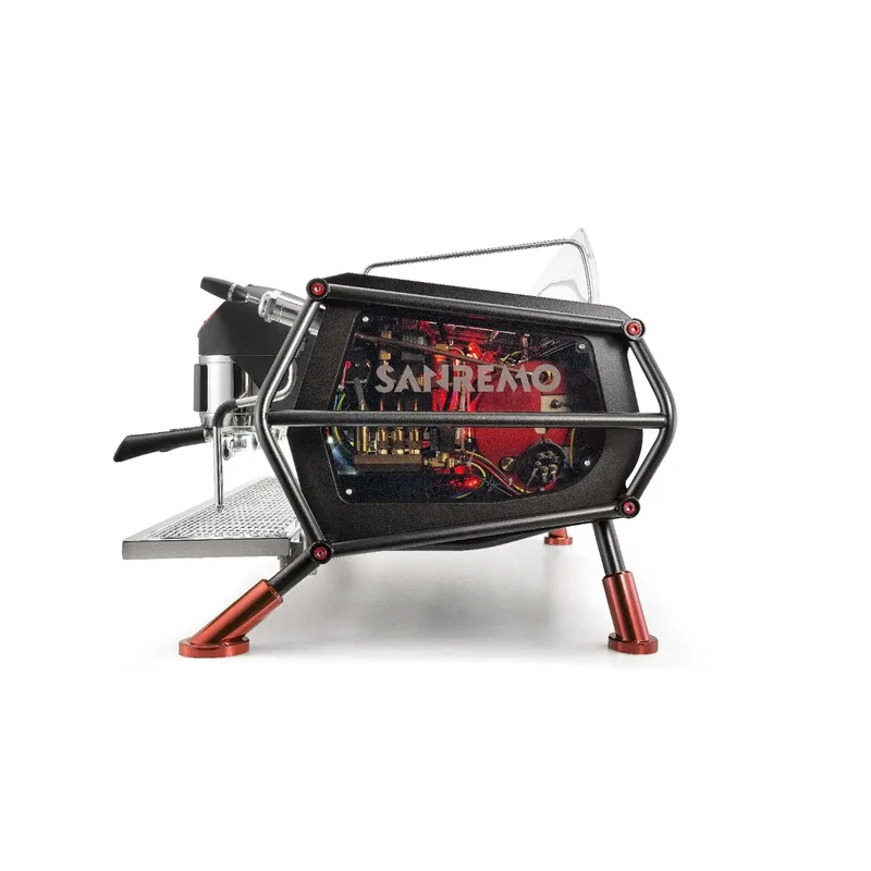 Sanremo Cafe Racer Naked (Red/Black) 3 Group Commercial Espresso Machine