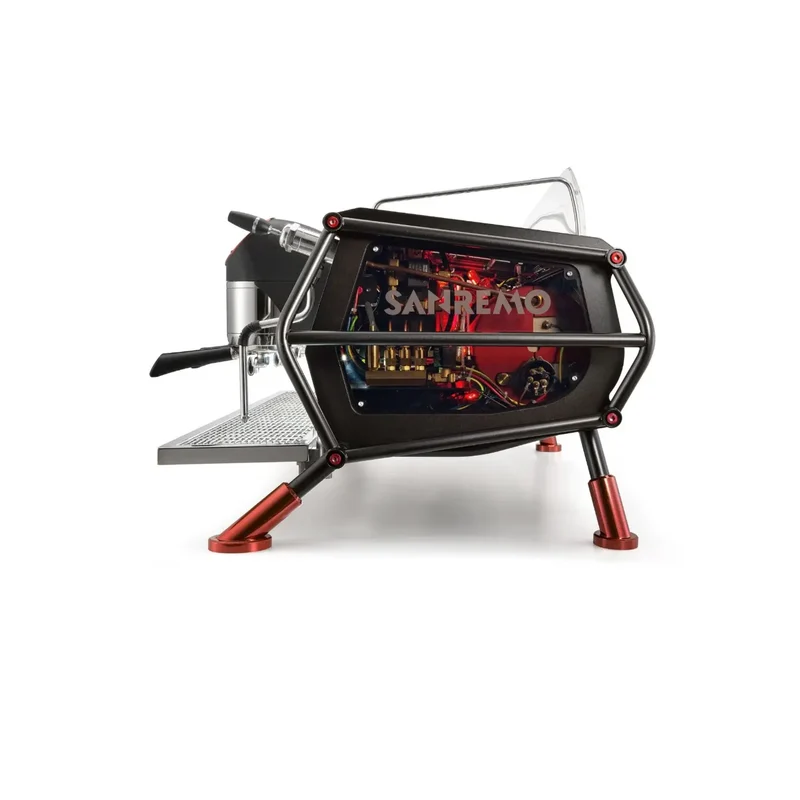 Sanremo Cafe Racer Naked (Red/Black) 2 Group Commercial Espresso Machine