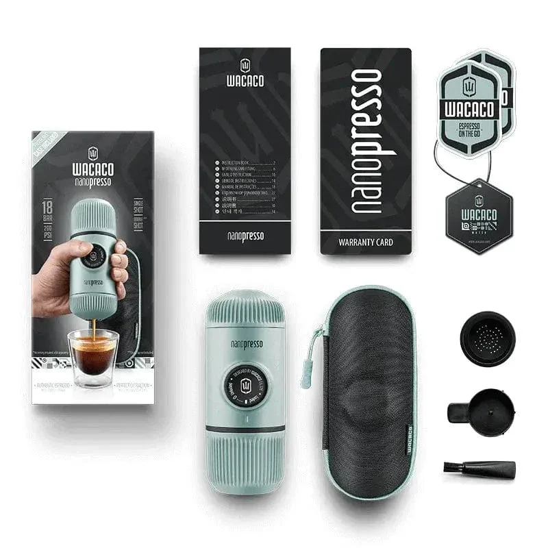 WACACO NANOPRESSO To-Go Espressomaschine Arctic Blue Rot oder Weiß