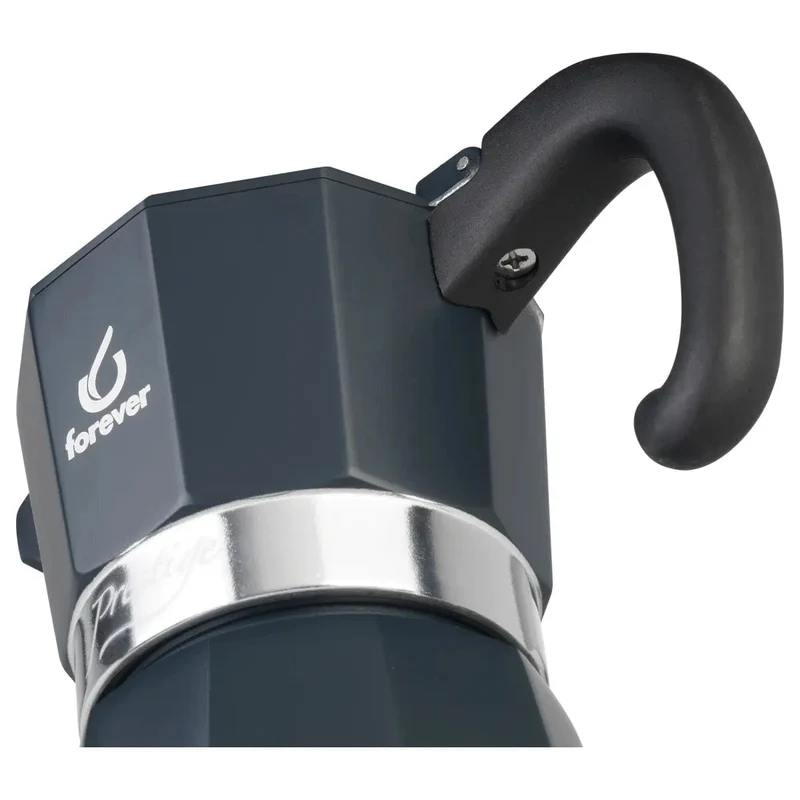Moka Prestige Noblesse - Mokkakanne - Schwarz und Aluminium 6 Tassen
