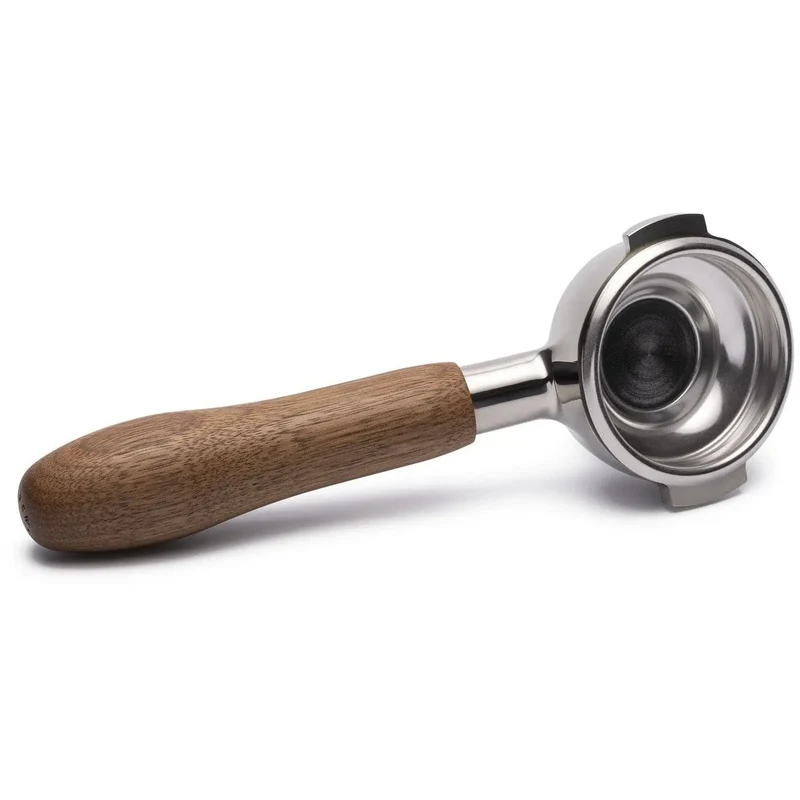 Brewspire Edelstahl Holz Siebträger EINZELAUSLAUF für E61