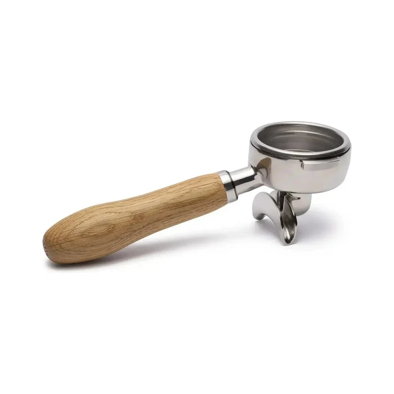 Brewspire Edelstahl Holz Siebträger DOPPELAUSLAUF für E61