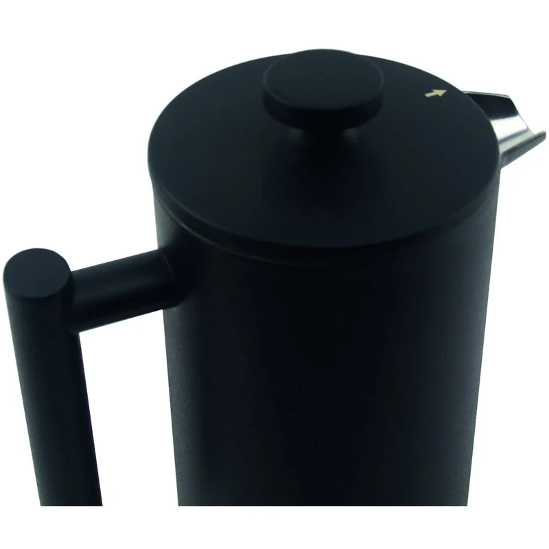 Pressstempelkanne "Monza" Edelstahl schwarz - Isolierfunktion 1000 ml French Press isoliert