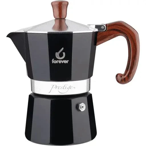 Moka Prestige Radica - Mokkakanne - Wurzelholz Aluminium 2 Tassen