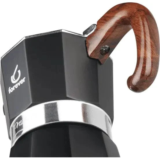 Moka Prestige Radica - Mokkakanne - Wurzelholz Aluminium 2 Tassen