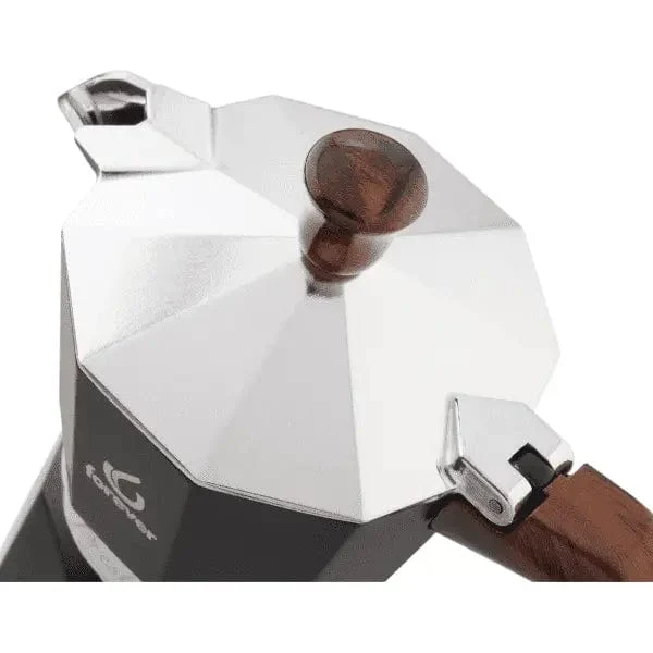 Moka Prestige Radica - Mokkakanne - Wurzelholz Aluminium 2 Tassen