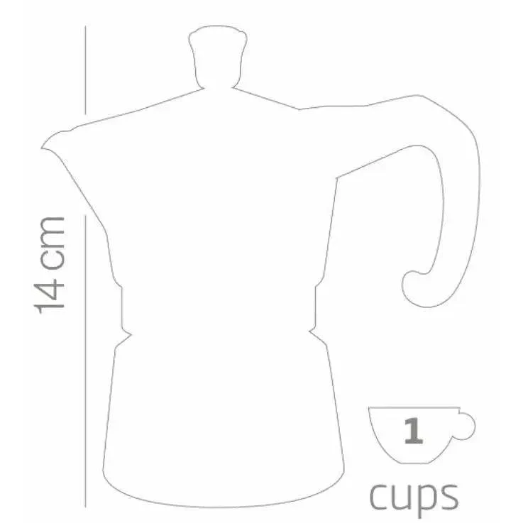 Miss Moka Prestige - Mokkakanne - Aluminium 6 Tassen