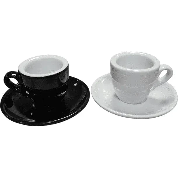Espresso Tasse und Untertasse Weiß Serie Palermo von Nuova Point 56 ml
