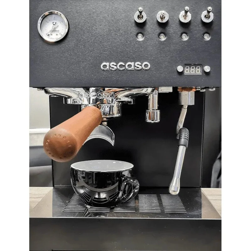 Cappuccino Tasse und Untertasse Schwarz Serie Palermo von Nuova Point 200 ml