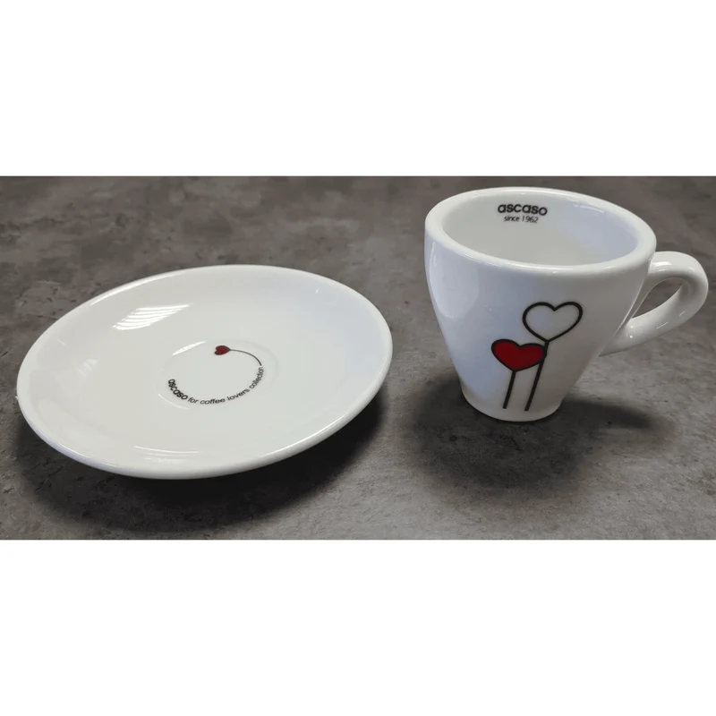 Ascaso "Love-Herz" Espresso Tasse Weiß