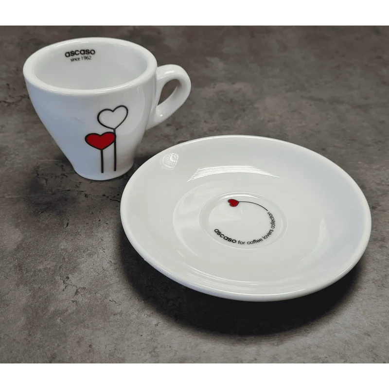 Ascaso "Love-Herz" Espresso Tasse Weiß