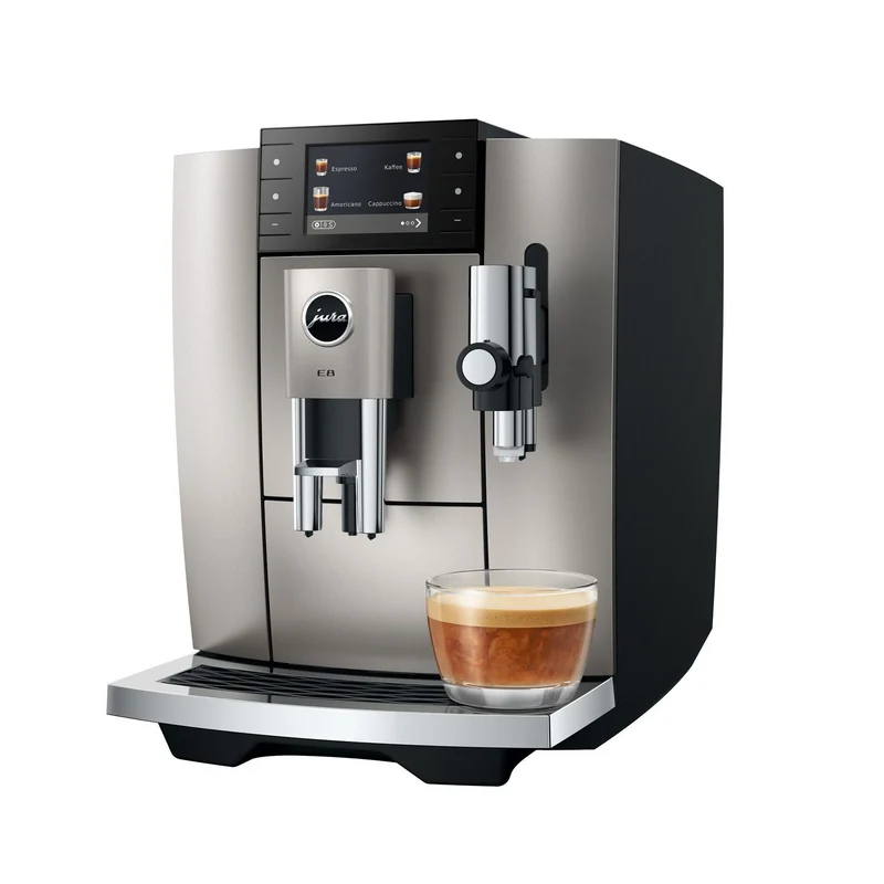 JURA E8 (ED) Kaffeevollautomat – 27 Spezialitäten, 3,5" Touchscreen, P.E.P.® | Inkl. 7 Jahre Garantie
