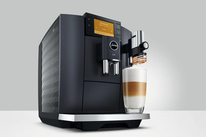 JURA E8 (ED) Kaffeevollautomat – 27 Spezialitäten, 3,5" Touchscreen, P.E.P.® | Inkl. 7 Jahre Garantie