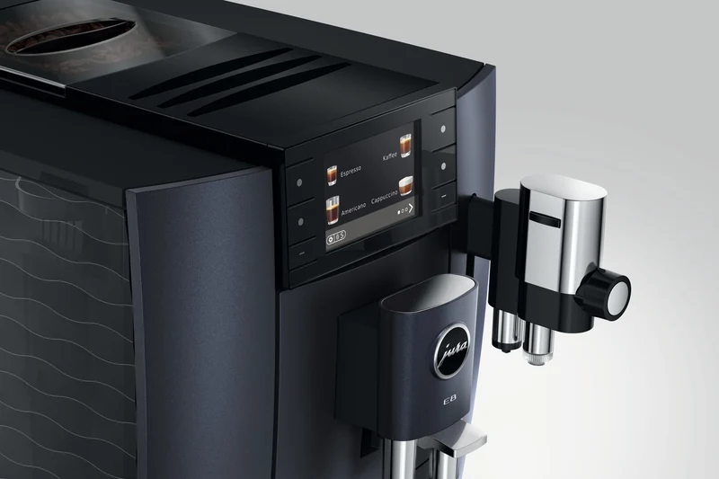 JURA E8 (ED) Kaffeevollautomat – 27 Spezialitäten, 3,5" Touchscreen, P.E.P.® | Inkl. 7 Jahre Garantie