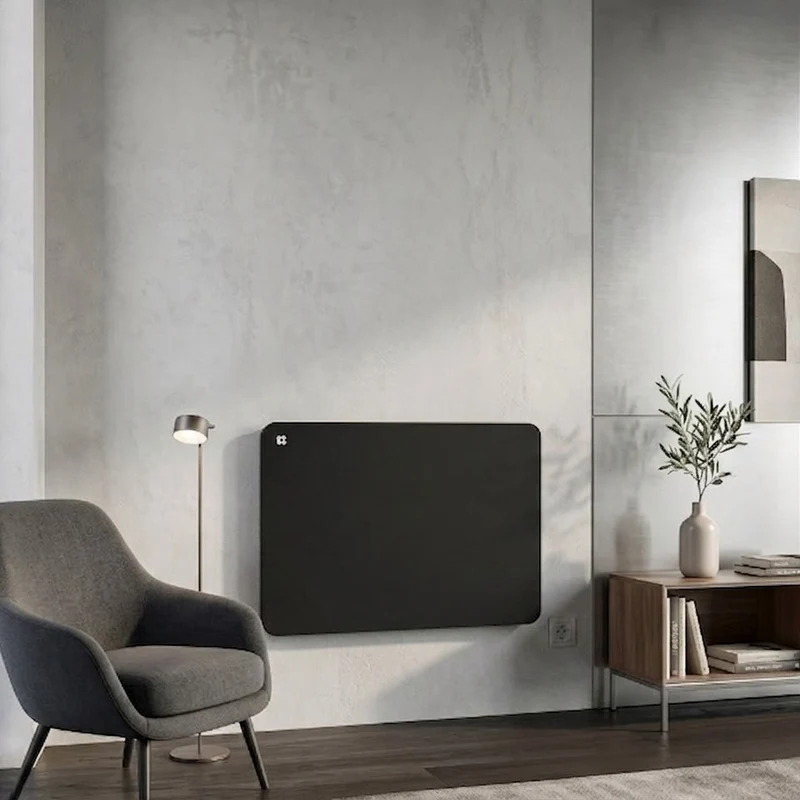 Ciarra WLAN Keramikheizung Elektroheizung 1500W IP24 Badheizung mit App, Schwarz | CBHTD15A-B