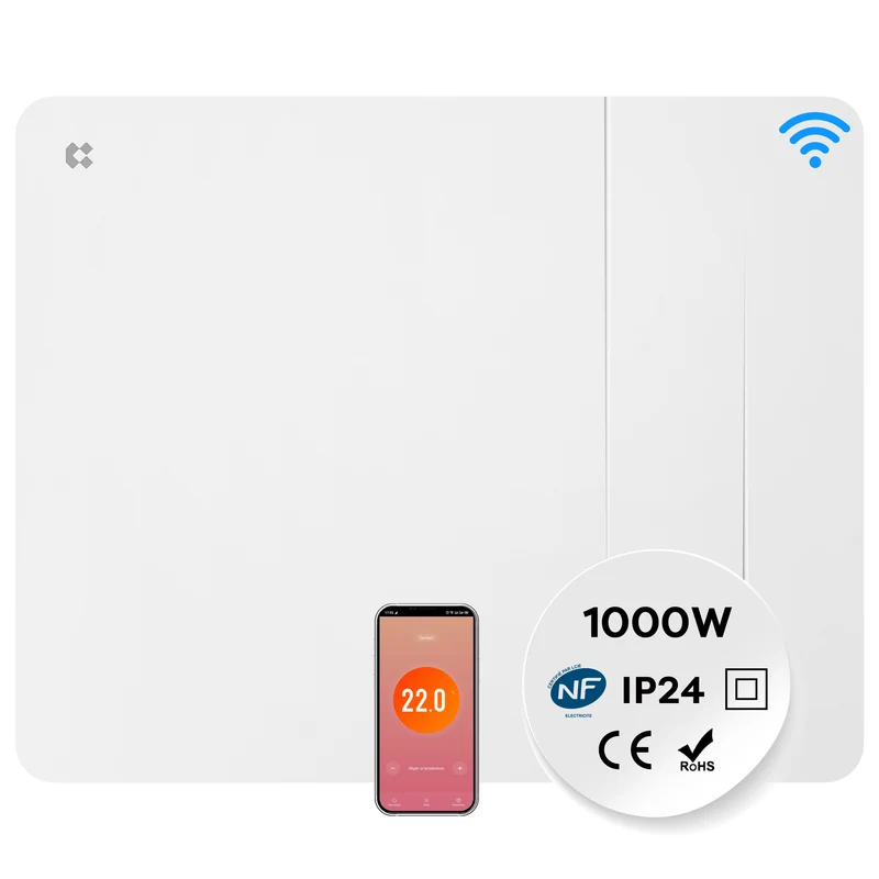 Ciarra Keramikheizung Smart Elektroheizung mit Keramikkern, Wandheizung Energiesparend für Bad & Wohnzimmer, WiFi App-Steuerung & Thermostat, IP24