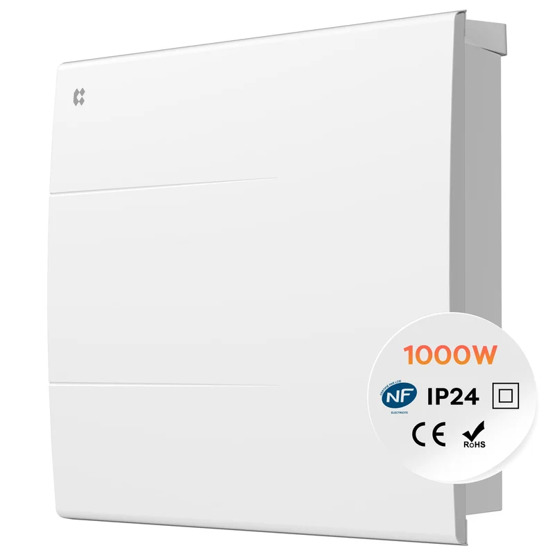 CIARRA Elektroheizung mit Keramikkern, Wandheizung Energiesparend mit Keramik-Wärmespeicher, Digitales Thermostat & IP24 für Bad & Wohnzimmer