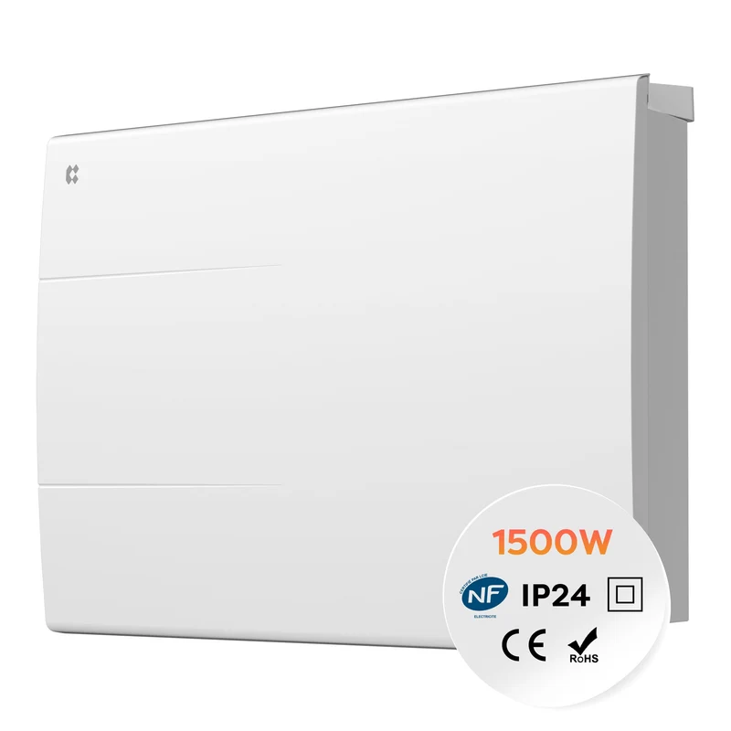 CIARRA Elektroheizung mit Keramikkern, Wandheizung Energiesparend mit Keramik-Wärmespeicher, Digitales Thermostat & IP24 für Bad & Wohnzimmer