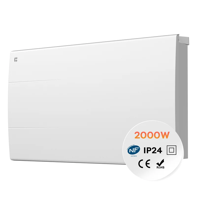 CIARRA Elektroheizung mit Keramikkern, Wandheizung Energiesparend mit Keramik-Wärmespeicher, Digitales Thermostat & IP24 für Bad & Wohnzimmer