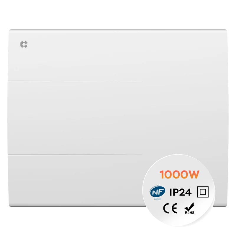 CIARRA Elektroheizung mit Keramikkern, Wandheizung Energiesparend mit Keramik-Wärmespeicher, Digitales Thermostat & IP24 für Bad & Wohnzimmer