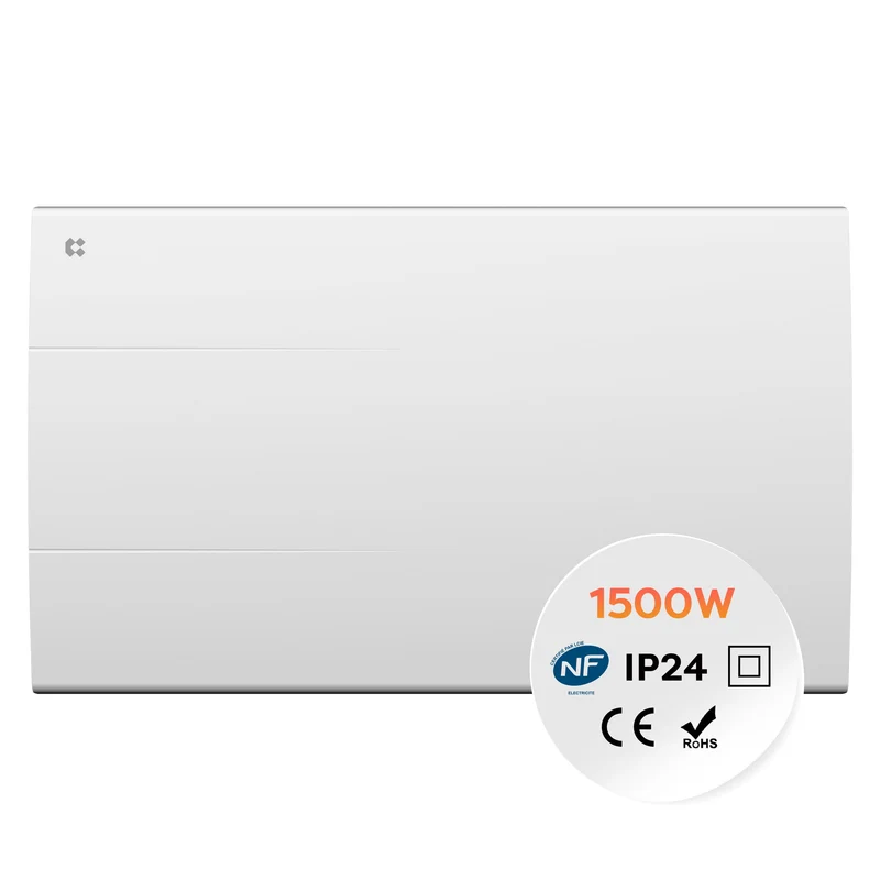 CIARRA Elektroheizung mit Keramikkern, Wandheizung Energiesparend mit Keramik-Wärmespeicher, Digitales Thermostat & IP24 für Bad & Wohnzimmer