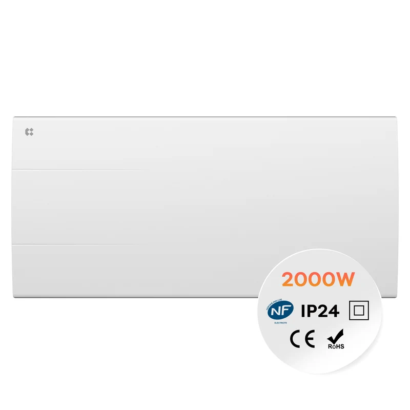 CIARRA Elektroheizung mit Keramikkern, Wandheizung Energiesparend mit Keramik-Wärmespeicher, Digitales Thermostat & IP24 für Bad & Wohnzimmer