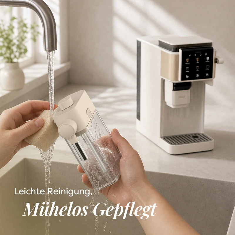Ciarra Espressomaschine mit Mahlwerk & Siebträger, 15 bar mit PID-Temperatursteuerung und automatischem Milchaufschäumer, Beige | CBSACM-D6
