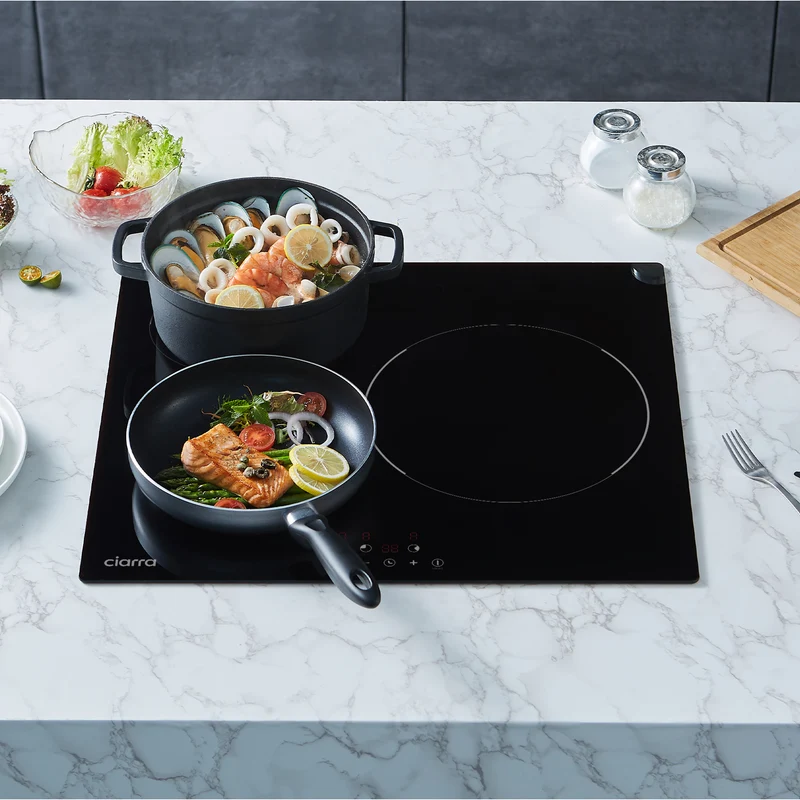 Ciarra 5600W Induktionskochfeld Autarkes Einbaukochfeld, 3 Zonen, mit Touch-Steuerung | CRGBIH3