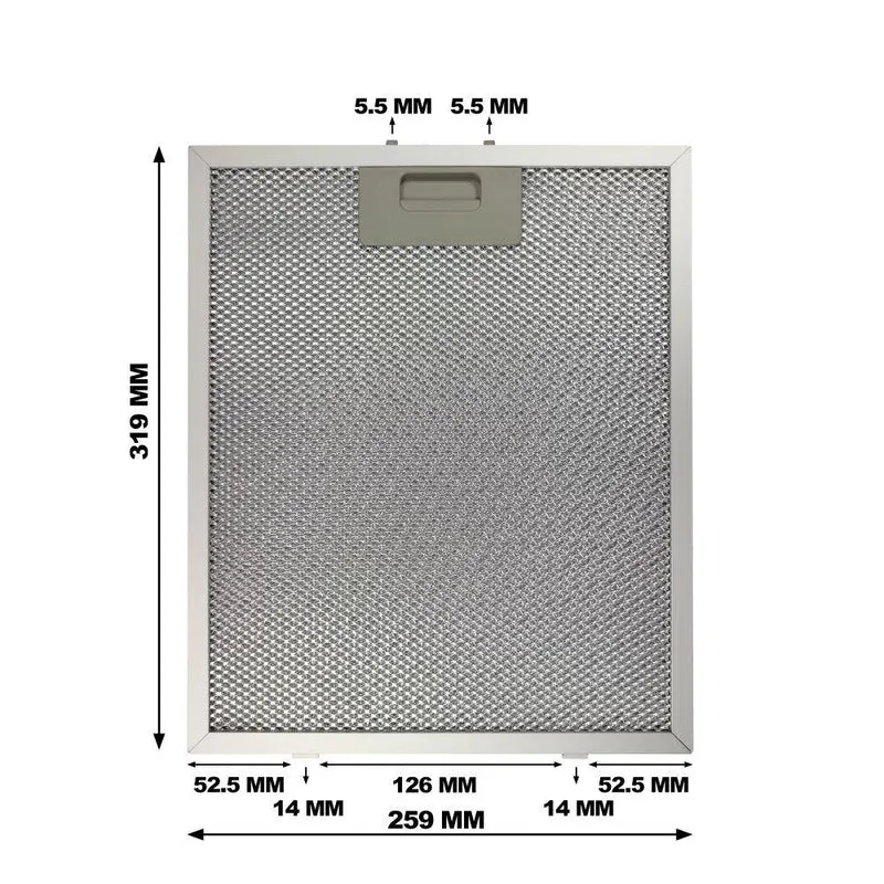 CIARRA Aluminium-Fettfilter für Dunstabzugshaube | AL260319S