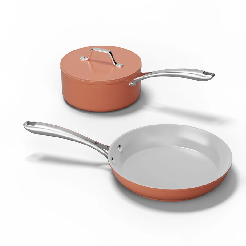 Ciarra Beyond Kochgeschirr Töpfe und Pfannen Set Mini-Duo | Orangina