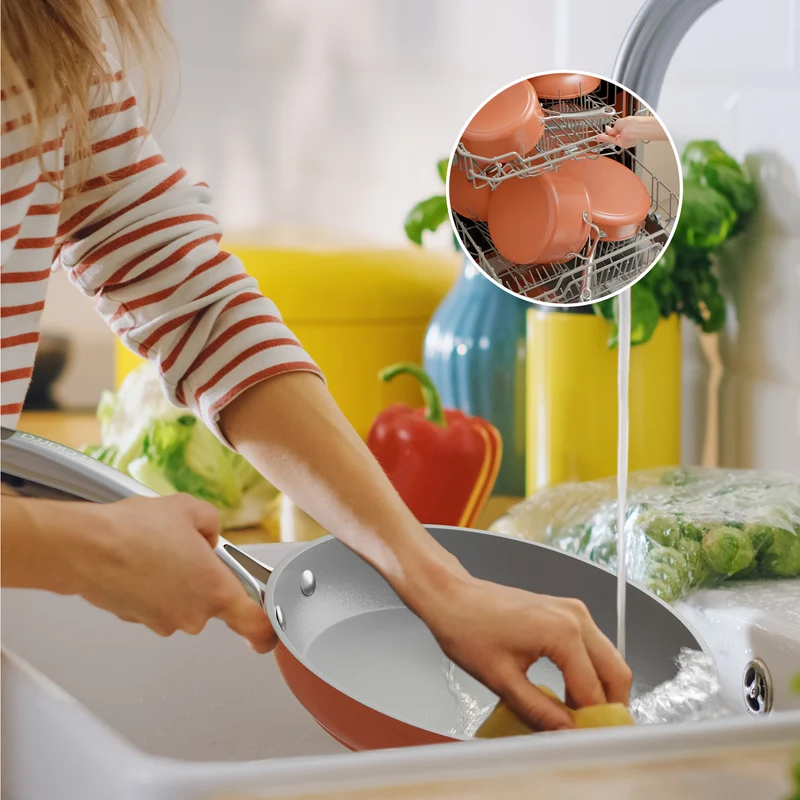 Ciarra Beyond Kochgeschirr Töpfe und Pfannen Set Mini-Duo | Orangina