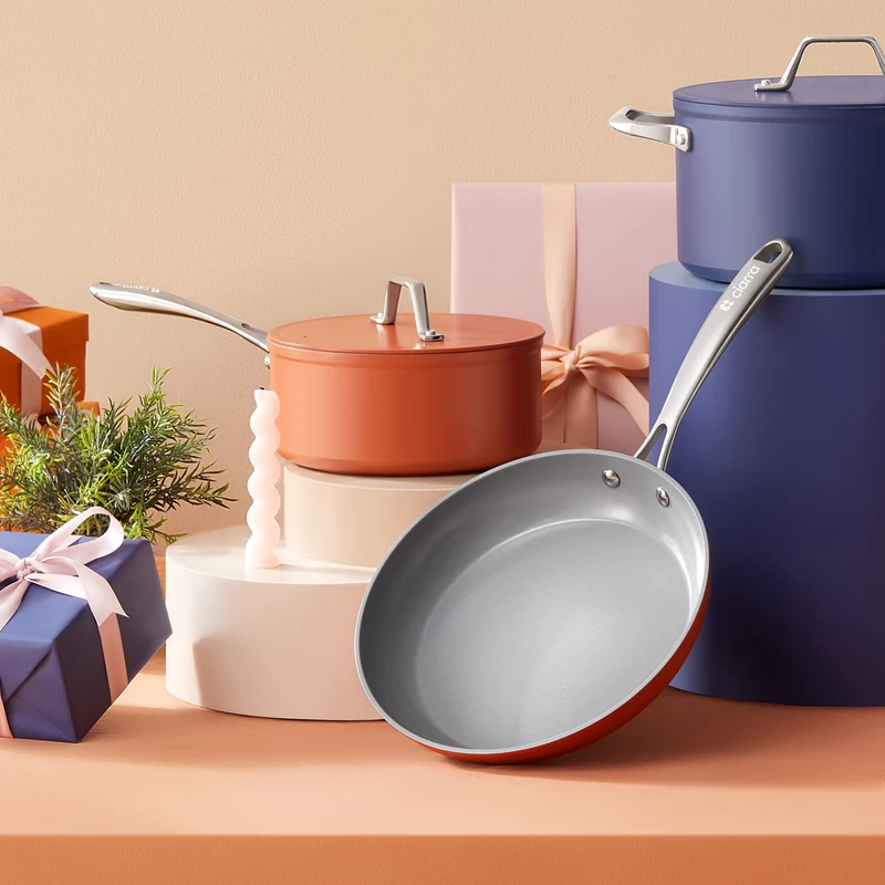 Ciarra Beyond Kochgeschirr Töpfe und Pfannen Set Mini-Duo | Orangina