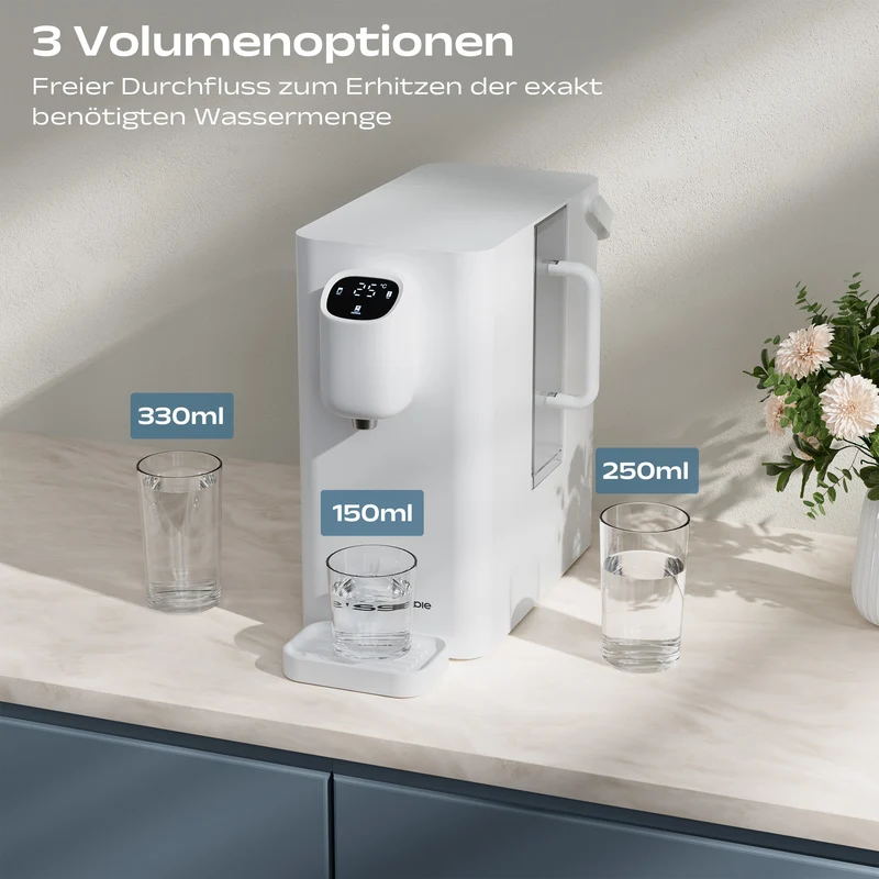 Ciarra x Susgreenable Heißwasserspender 4-in-1 umkehrosmoseanlage, 3 Sek. Heiß, Ohne Installation, Inklusive Filter, 3:1 Wassereffizienz | SGIWDR04-W