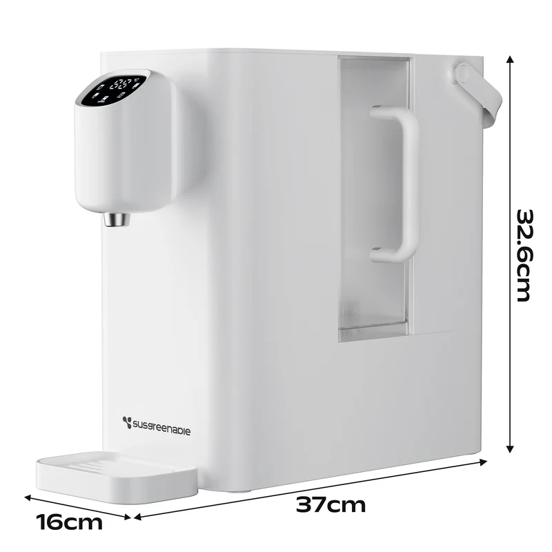 Ciarra x Susgreenable Heißwasserspender 4-in-1 umkehrosmoseanlage, 3 Sek. Heiß, Ohne Installation, Inklusive Filter, 3:1 Wassereffizienz | SGIWDR04-W