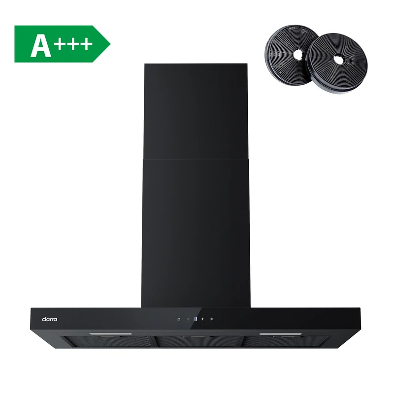 Ciarra Powerful-Set: 90cm Wandhaube + 60cm Induktionskochfeld 4 Zonen