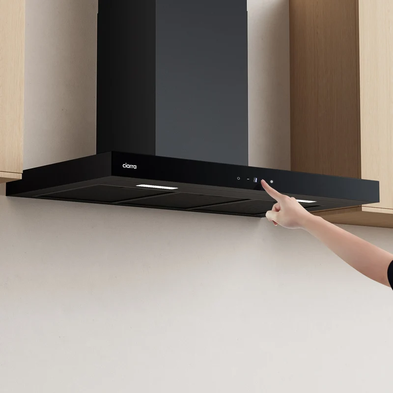 Ciarra Powerful-Set: 90cm Wandhaube + 60cm Induktionskochfeld 4 Zonen