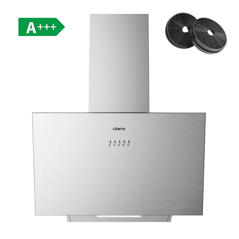 Ciarra 60cm Modern-Set: Wandhaube + 4-Zonen Induktionskochfeld