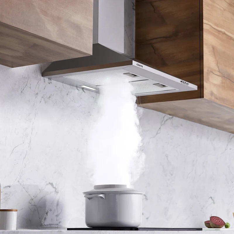 Ciarra 60cm Classic-Set: Wandhaube + 4-Zonen Induktionskochfeld