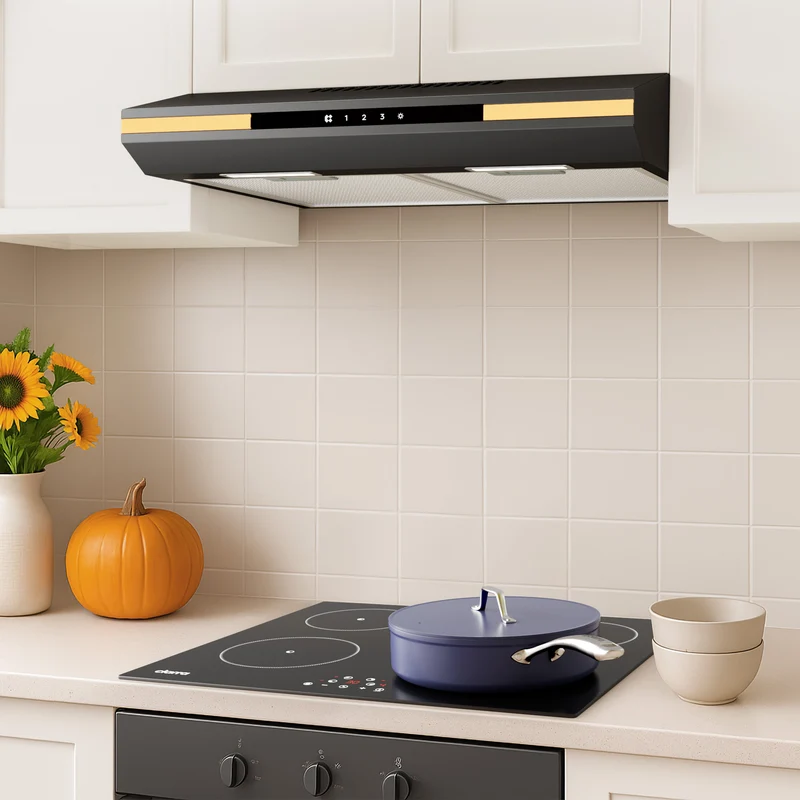 Ciarra 60cm Unterbau Dunstabzugshaube Flachschirm, Touch Steuerung, LED Beleuchtung, Aktivkohlefilter | CBCB6921