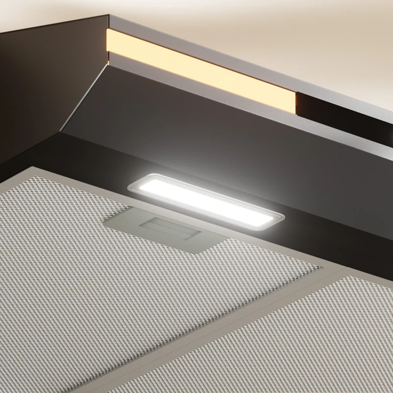 Ciarra 60cm Unterbau Dunstabzugshaube Flachschirm, Touch Steuerung, LED Beleuchtung, Aktivkohlefilter | CBCB6921