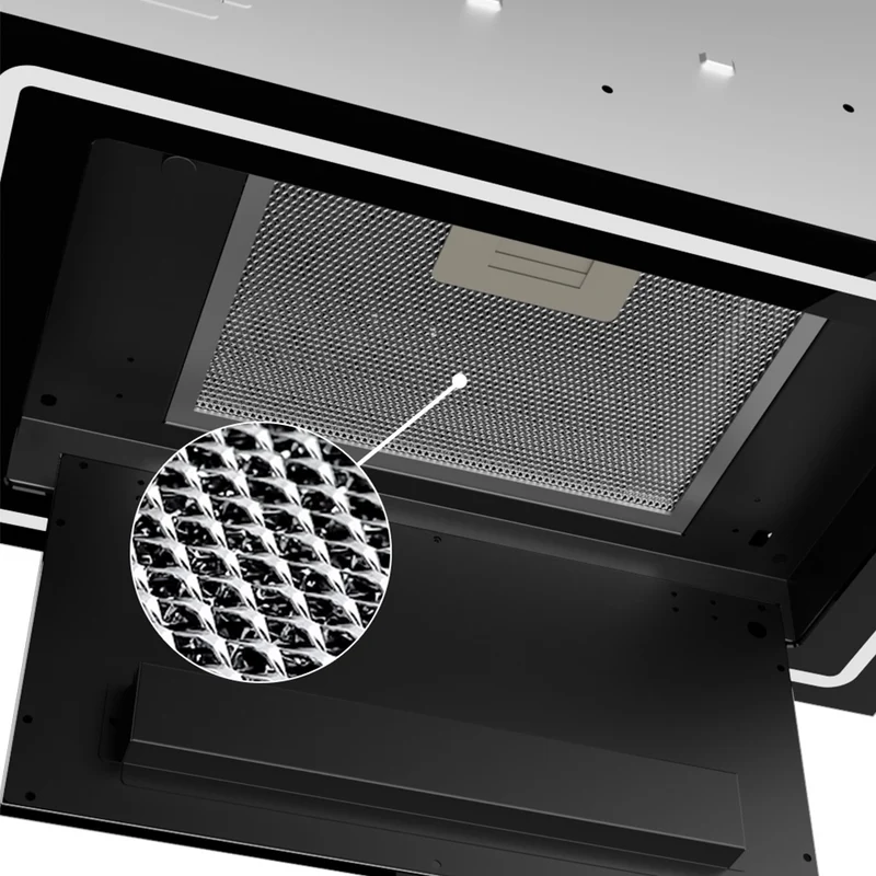 Ciarra 52cm Integrierte Dunstabzugshaube Einbau Dunstabzugshaube A Klasse, Hauben mit Gestensteuerung, Umluft & Abluft, LED | CBCB5931C