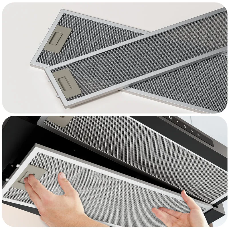 Ciarra 60cm Flachschirmhaube Einbau-Dunstabzugshaube ausziehbar Klasse A+, Touch, LED-Beleuchtung | CBCB6909A