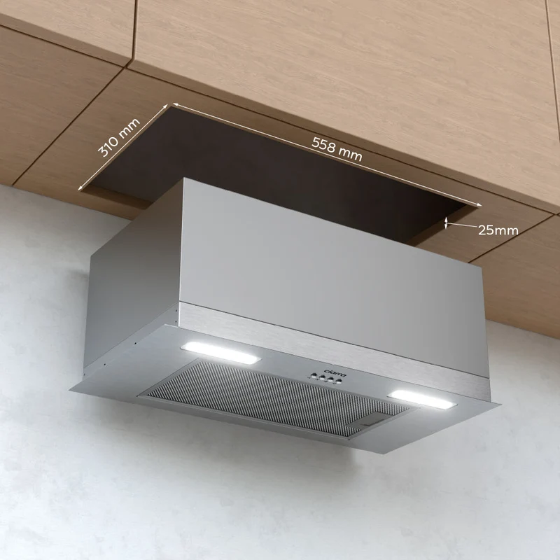 Ciarra 60cm Dunstabzugshaube Integrierte Einbauhaube 3 Leistungsstufen Silber | CBCS6926A