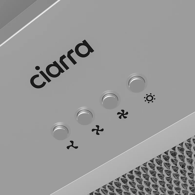 Ciarra 60cm Dunstabzugshaube Integrierte Einbauhaube 3 Leistungsstufen Silber | CBCS6926A