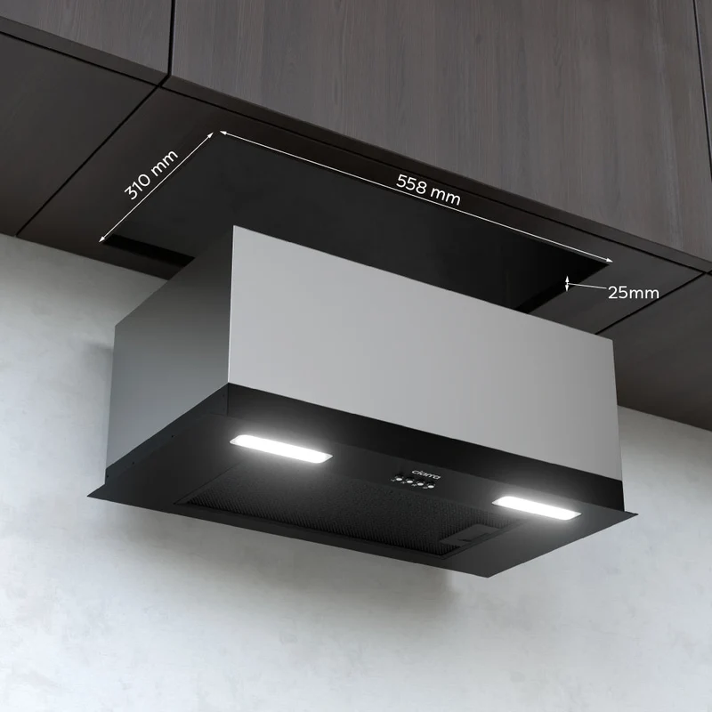 Ciarra 60cm Einbau Dunstabzugshaube Umluft Abluft Schwarz | CBCB6926A