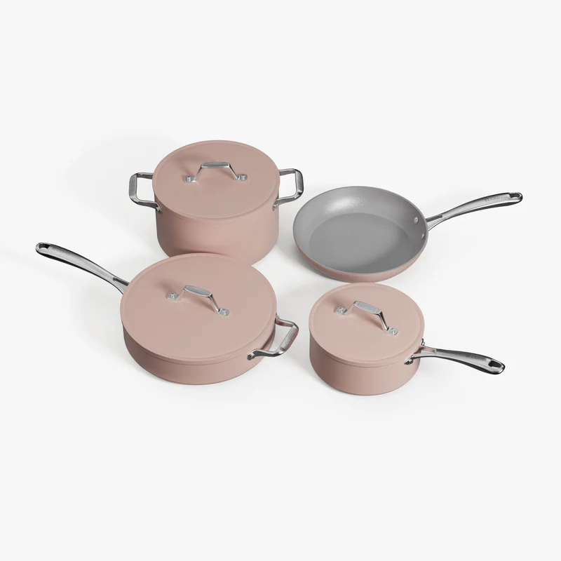 Ciarra Beyond Rosa Topf Set Kochgeschirr-Set Sakura Candy (4 Stück)