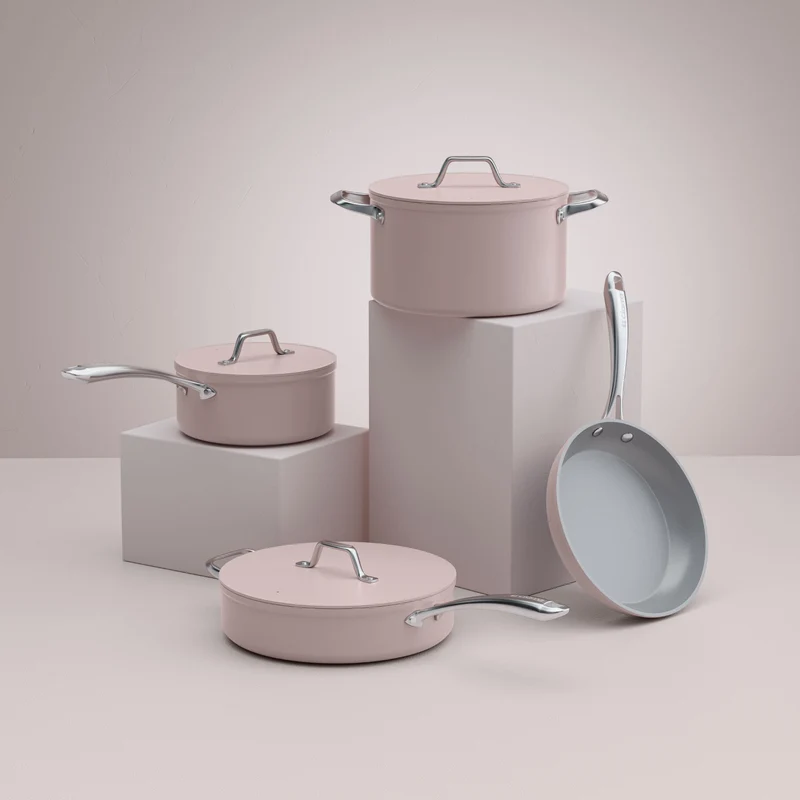 Ciarra Beyond Rosa Topf Set Kochgeschirr-Set Sakura Candy (4 Stück)