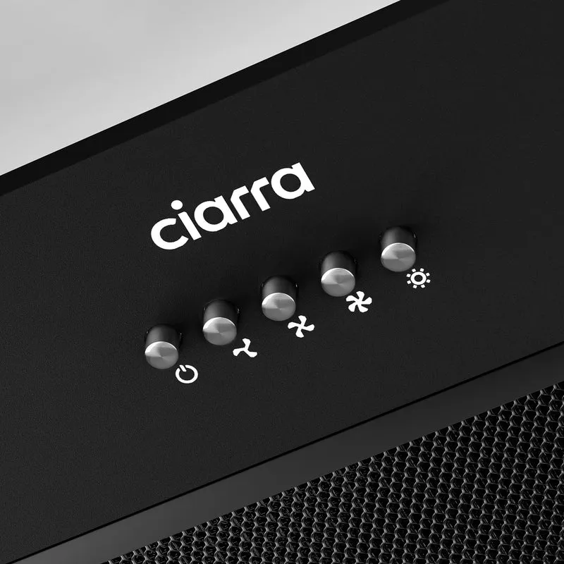 Ciarra Einbau Unterbau Integrierte Dunstabzugshaube 52cm Ohne Abluft | CBCB5913A-B