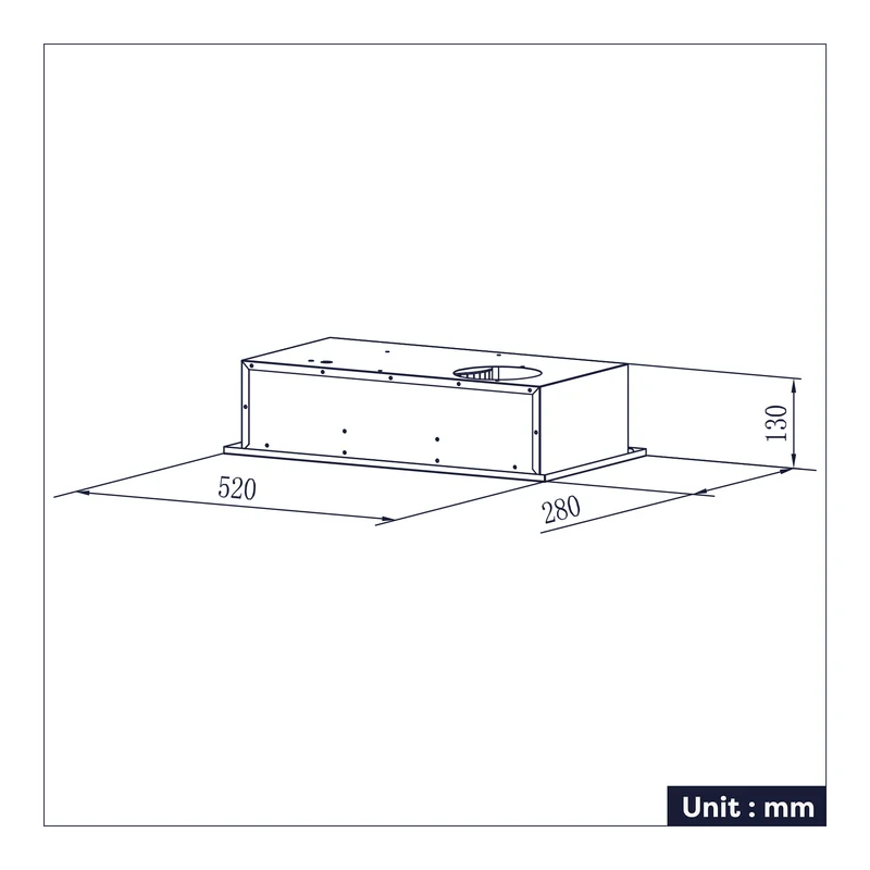 Ciarra Einbau Unterbau Integrierte Dunstabzugshaube 300m³/h 52cm Ohne Abluft | CBCS5913A